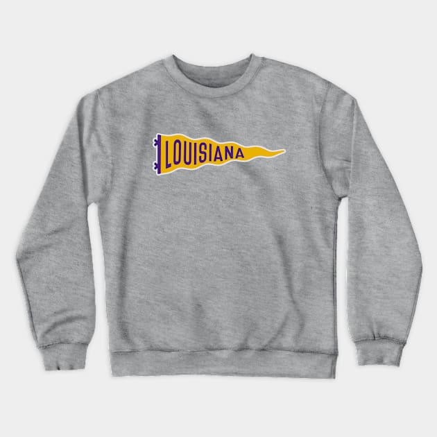 Retro Louisiana Pennant Crewneck Sweatshirt by SLAG_Creative